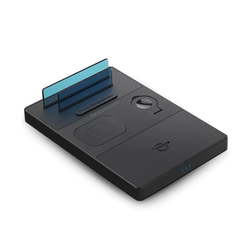 Techsmarter TSWireless 5-in-1 Wireless Charging Station - Black - شاحن